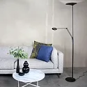 Steinhauer Steinhauer Standerlampe ZODIAC LED, 2-flammer, med læsearm, sort