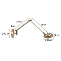 Steinhauer Steinhauer Væglampe ZODIAC LED, 1-flamme, bronze