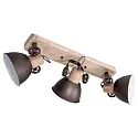 Mexlite Spot GEARWOOD, 3-flammer, bronze