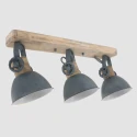 Mexlite Mexlite Spot GEARWOOD, 3-flammer, grå