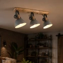 Mexlite Mexlite Spot GEARWOOD, 3-flammer, grå