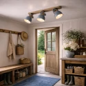 Mexlite Mexlite Spot GEARWOOD, 3-flammer, grå