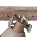 Mexlite Loftlampe GEARWOOD 3-flammer E27 IP20, taupe dæmpbar