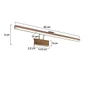 Steinhauer Væglampe LITHO LED, 1-flamme, 60cm, bronze