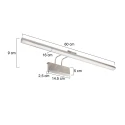 Steinhauer Steinhauer Væglampe LITHO LED, 1-flamme, 60cm, sølv