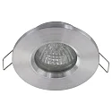 Steinhauer recessed luminaire PÉLITE SPOT round, rigid, with open cable GU10 IP44, steel brushed dimmable
