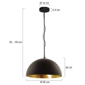 Steinhauer Steinhauer Pendel SEMICIRKEL, 1-flamme, 50cm, sort