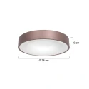 Steinhauer Loftlampe RINGLEDE LED rund LED IP20, bronze, hvid dæmpbar