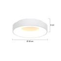 Steinhauer ceiling luminaire RINGLEDE - Ø 38CM round, medium, direct / indirect IP20, white matt dimmable