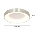 Steinhauer Loftlampe RINGLEDE - Ø 38CM rund, mittelgroß, direkte / indirekte IP20, aølv børstet dæmpbar