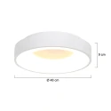 Steinhauer ceiling luminaire RINGLEDE - Ø 48CM large, round, direct / indirect IP20, white matt dimmable