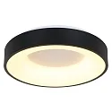 Loftlampe RINGLEDE - Ø 48CM stor, rund, direkte / indirekte IP20, sort mat dæmpbar