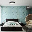 Loftlampe RINGLEDE - Ø 48CM stor, rund, direkte / indirekte IP20, sort mat dæmpbar