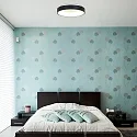 Loftlampe RINGLEDE - Ø 48CM stor, rund, direkte / indirekte IP20, sort mat dæmpbar