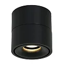 Mexlite Loftlampe FEZ 1-flamme, rund, svingbar, drejelig, gå tilbage IP20, sort mat dæmpbar