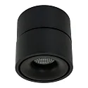 Mexlite Loftlampe FEZ 1-flamme, rund, svingbar, drejelig, gå tilbage IP20, sort mat dæmpbar