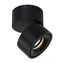 Mexlite Loftlampe FEZ 1-flamme, rund, svingbar, drejelig, gå tilbage IP20, sort mat dæmpbar