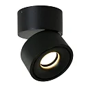 Mexlite Loftlampe FEZ 1-flamme, rund, svingbar, drejelig, gå tilbage IP20, sort mat dæmpbar