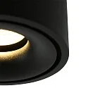 Mexlite Loftlampe FEZ 1-flamme, rund, svingbar, drejelig, gå tilbage IP20, sort mat dæmpbar