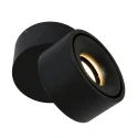 Mexlite ceiling luminaire FEZ 1 flame, round, swivelling, rotatable, set back IP20, black matt dimmable