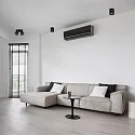 Mexlite Loftlampe FEZ 1-flamme, rund, svingbar, drejelig, gå tilbage IP20, sort mat dæmpbar