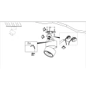 Mexlite ceiling luminaire FEZ 1 flame, round, swivelling, rotatable, set back IP20, black matt dimmable