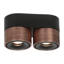 Mexlite ceiling luminaire FEZ 2 flames IP20, bronze dimmable