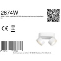 Mexlite ceiling luminaire FEZ 2 flames IP20, white dimmable