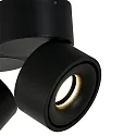 Loftlampe FEZ 2-flammer, oval, svingbar, drejelig, gå tilbage IP20, sort mat dæmpbar