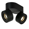 Mexlite ceiling luminaire FEZ 2 flames, oval, swivelling, rotatable, set back IP20, black matt dimmable