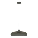 Steinhauer pendant luminaire KRISIP down, 1 flame, flat E27 IP20, grey, mat dimmable