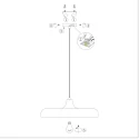 Steinhauer pendant luminaire KRISIP down, 1 flame, flat E27 IP20, grey, mat dimmable