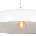 Steinhauer pendant luminaire KRISIP down, 1 flame, flat E27 IP20, white matt dimmable