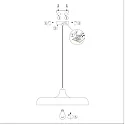 Steinhauer pendant luminaire KRISIP down, 1 flame, flat E27 IP20, white matt dimmable