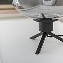 Steinhauer table lamp REFLEXION - Ø 22CM 1 flame, flat, with switch, with plug E27 IP20, black matt 