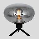 Steinhauer table lamp REFLEXION - Ø 22CM 1 flame, flat, with switch, with plug E27 IP20, black matt 