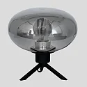 Steinhauer table lamp REFLEXION - Ø 22CM 1 flame, flat, with switch, with plug E27 IP20, black matt 