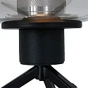 Steinhauer table lamp REFLEXION - Ø 22CM 1 flame, flat, with switch, with plug E27 IP20, black matt 