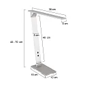Steinhauer table lamp SERENADE rotatable, CCT Switch, tiltable, with touch dimmer IP20, steel brushed dimmable