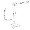 Steinhauer Bordlampe SERENADE drejelig, CCT Switch, vipbar, med touch-dæmper IP20, sort mat dæmpbar