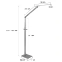 floor lamp SERENADE CCT Switch, adjustable, with touch dimmer IP20, brushed aluminium dimmable