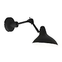 anne light & home Væglampe KASKET med afbryder, med leddelt arm, med stik E27 IP20, sort mat 
