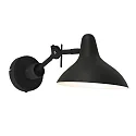 anne light & home Væglampe KASKET med afbryder, med leddelt arm, med stik E27 IP20, sort mat 