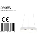 Steinhauer pendant luminaire RINGLEDE - Ø 48CM large, round, direct / indirect IP20, white matt dimmable