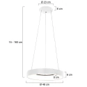 Steinhauer pendant luminaire RINGLEDE - Ø 48CM large, round, direct / indirect IP20, white matt dimmable