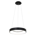 Pendel RINGLEDE - Ø 48CM stor, rund, direkte / indirekte IP20, sort mat dæmpbar