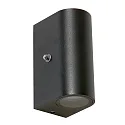 Steinhauer Udendørs Væglampe, LED, 2-flammer, 4W, 2700K, IP44, sort