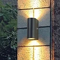 Steinhauer Steinhauer Udendørs Væglampe, LED, 2-flammer, 4W, 2700K, IP44, sort