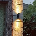 Steinhauer Steinhauer Udendørs Væglampe, LED, 2-flammer, 4W, 2700K, IP44, sort