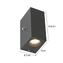 Steinhauer Steinhauer Udendørs Væglampe, LED, 2-flammer, 4W, 2700K, IP44, sort